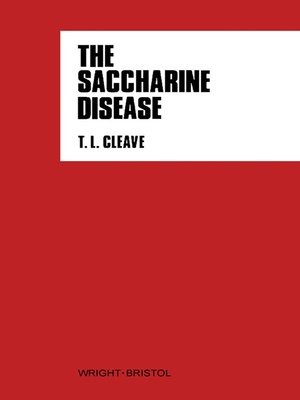 cover image of The Saccharine Disease